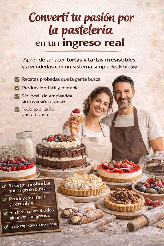 Convertí tu pasión por la pastelería en un ingreso real desde tu casa